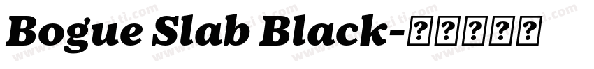 Bogue Slab Black字体转换